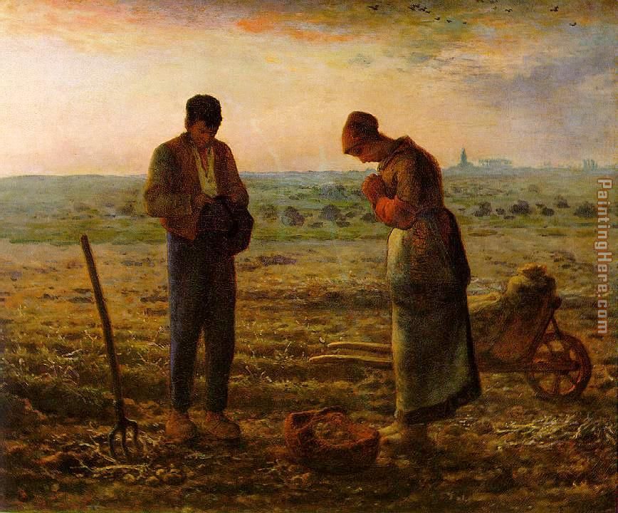 The Angelus painting - Jean Francois Millet The Angelus art painting